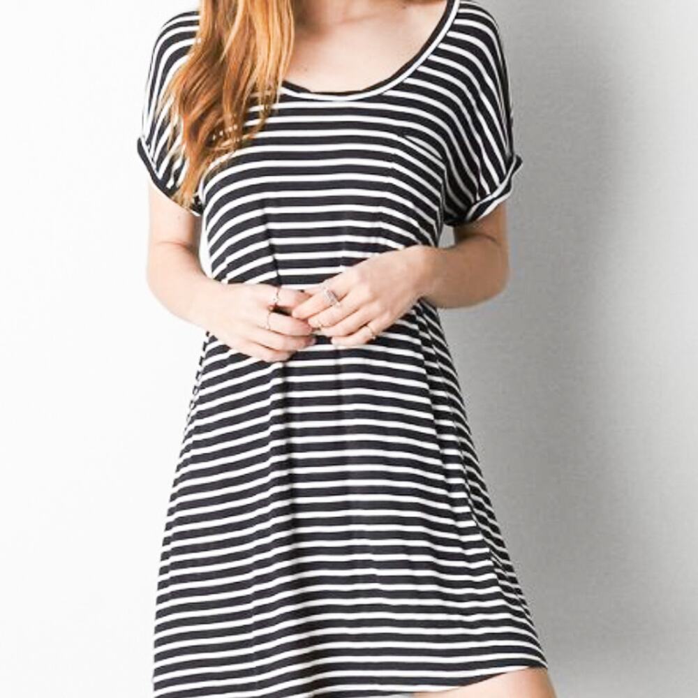 AE Soft & Sexy T-shirt Dress Striped Small